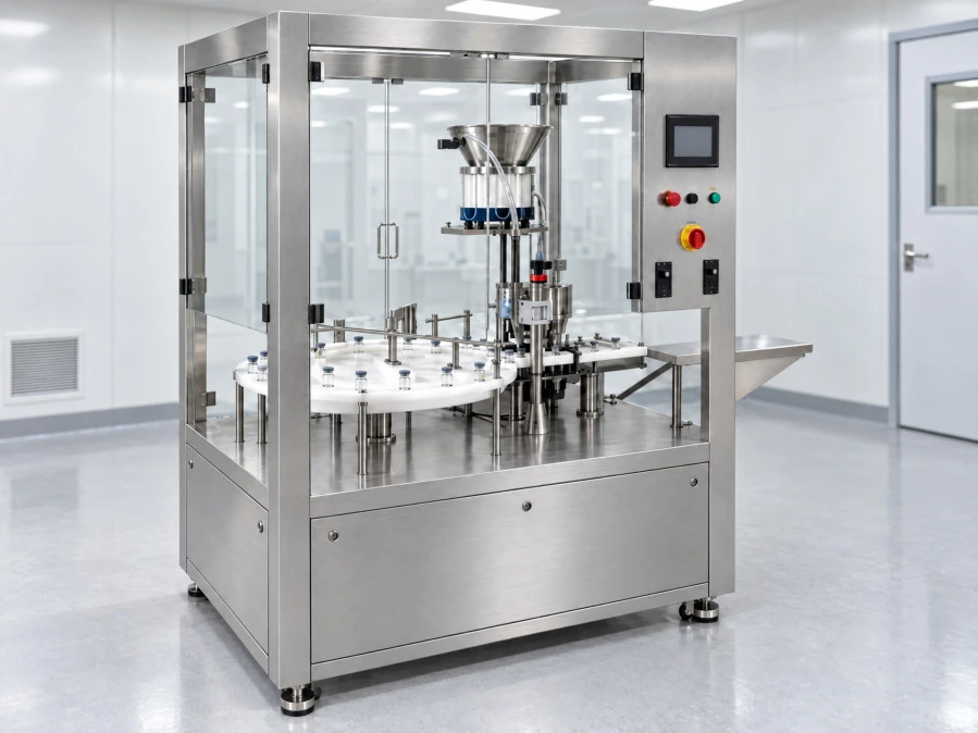 Automatic high-speed capping machine pictured in the PMG Sciences services deck